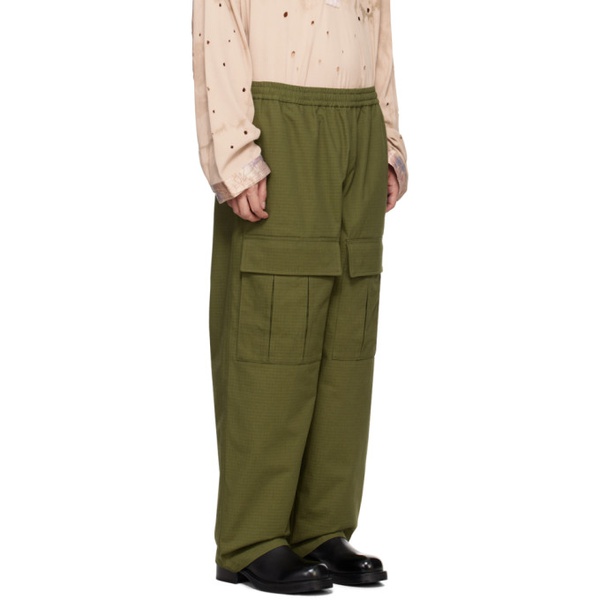 아크네스튜디오 아크네 스튜디오 Acne Studios Khaki Embroidered Cargo Pants 241129M191010