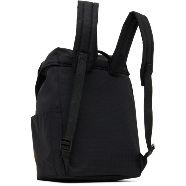 아크네스튜디오 아크네 스튜디오 Acne Studios Black Ripstop Nylon Backpack 241129M166001