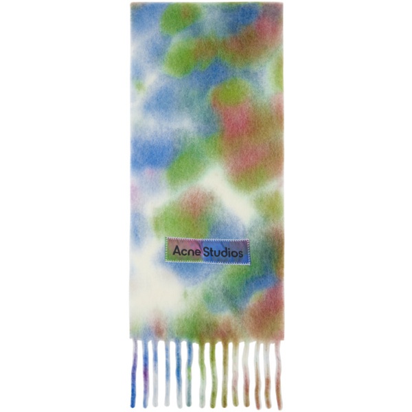 아크네스튜디오 아크네 스튜디오 Acne Studios Multicolor Tie-Dye Alpaca Wool Scarf 241129M150073