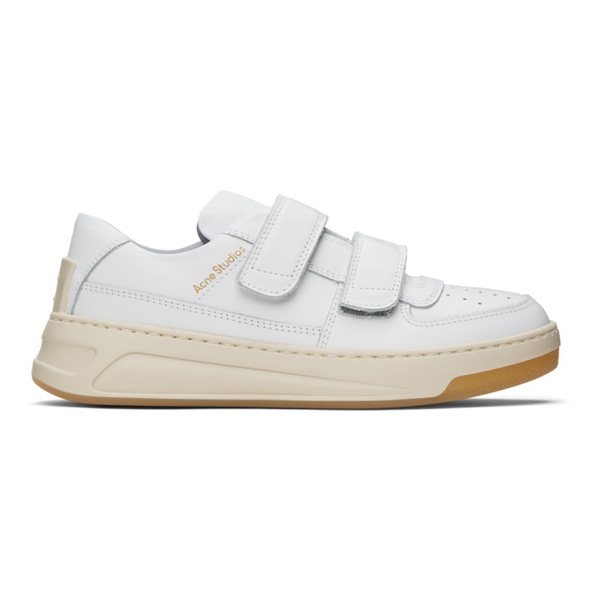 아크네스튜디오 아크네 스튜디오 Acne Studios White Velcro Strap Sneakers 241129M237000