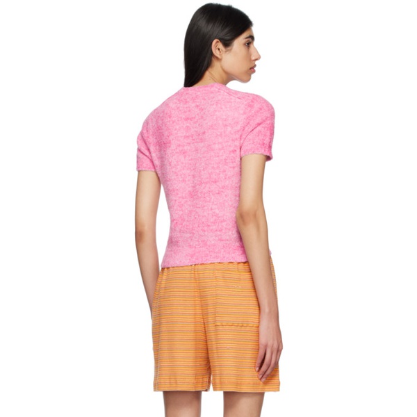 아크네스튜디오 아크네 스튜디오 Acne Studios Pink Patch Sweater 231129F096007