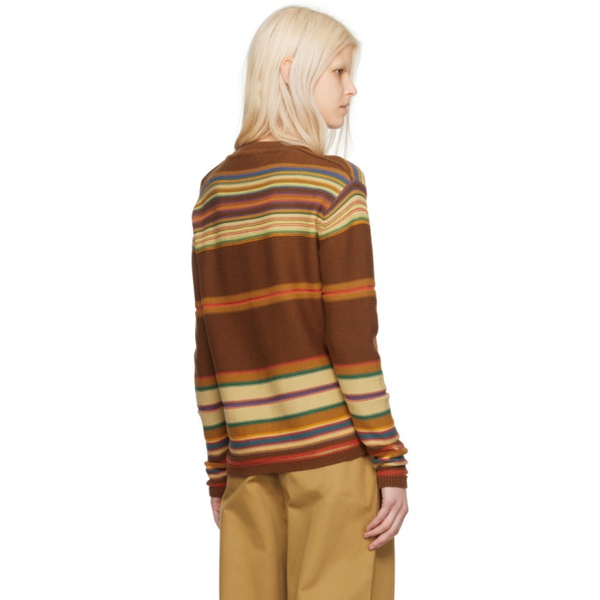아크네스튜디오 아크네 스튜디오 Acne Studios Brown Striped Sweater 241129F096012