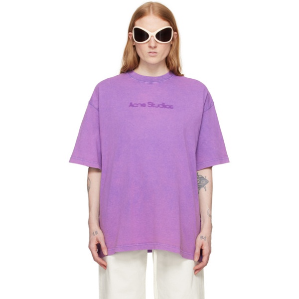 아크네스튜디오 아크네 스튜디오 Acne Studios Purple Faded T-Shirt 241129F110077