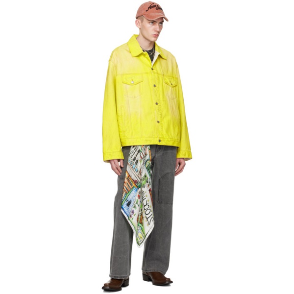 아크네스튜디오 아크네 스튜디오 Acne Studios Yellow Oversized Denim Jacket 241129M177005