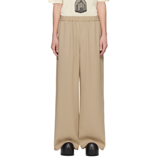 아크네스튜디오 아크네 스튜디오 Acne Studios Beige Embroidered Trousers 241129M191028