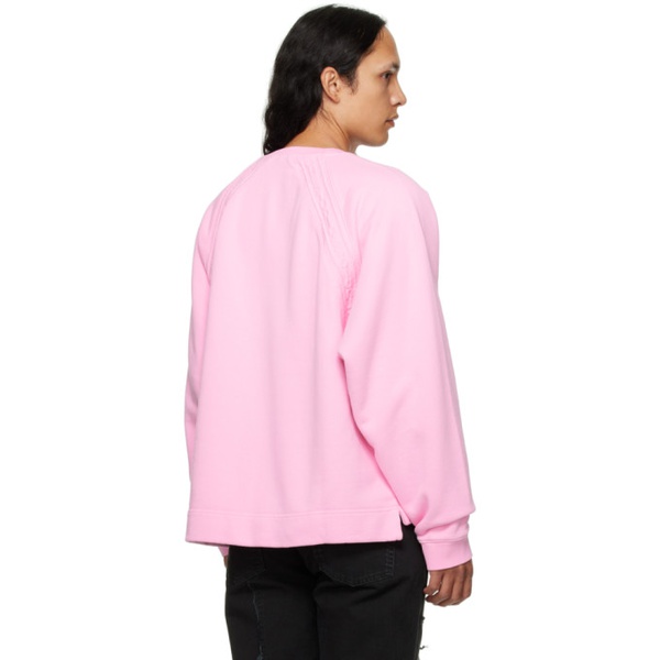 아크네스튜디오 아크네 스튜디오 Acne Studios Pink Tape Sweatshirt 222129M204027