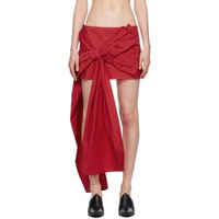 아크네 스튜디오 Acne Studios Red Bow Miniskirt 231129F090004