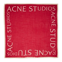 아크네 스튜디오 Acne Studios Red Logo Scarf 231129M150009