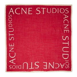 아크네 스튜디오 Acne Studios Red Logo Scarf 231129M150009