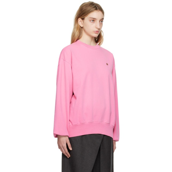 아크네스튜디오 아크네 스튜디오 Acne Studios Pink Crewneck Sweatshirt 231129F098007