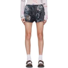 아크네 스튜디오 Acne Studios Navy Crinkled Shorts 232129M193018