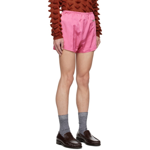 아크네스튜디오 아크네 스튜디오 Acne Studios Pink Zip Pocket Shorts 231129M193016