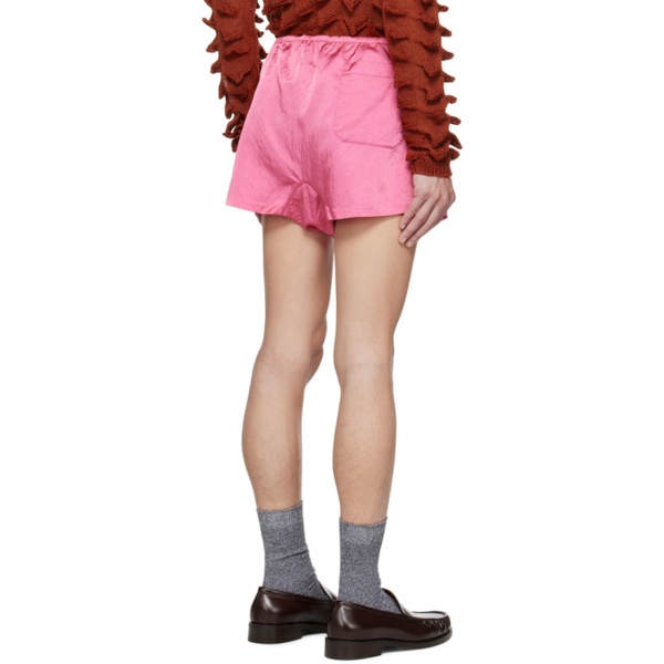 아크네스튜디오 아크네 스튜디오 Acne Studios Pink Zip Pocket Shorts 231129M193016