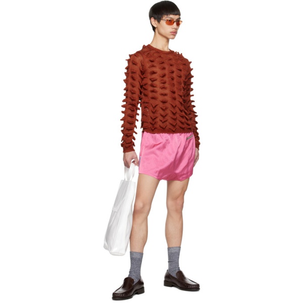 아크네스튜디오 아크네 스튜디오 Acne Studios Pink Zip Pocket Shorts 231129M193016