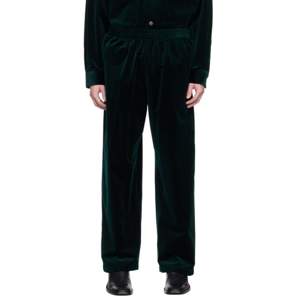 아크네스튜디오 아크네 스튜디오 Acne Studios Green Relaxed-Fit Trousers 231129M191023