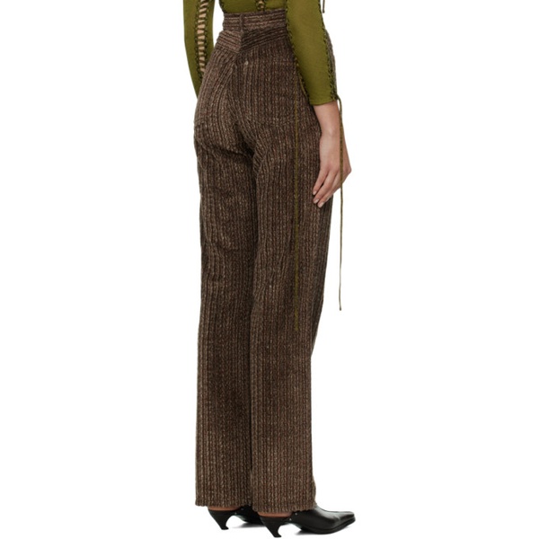 아크네스튜디오 아크네 스튜디오 Acne Studios Brown Regular-Fit Trousers 222129F087016