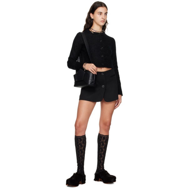 아크네스튜디오 아크네 스튜디오 Acne Studios Black Tailored Miniskirt 232129F090004