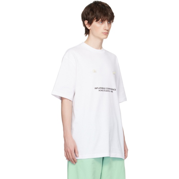 아크네스튜디오 아크네 스튜디오 Acne Studios White Inflatable Confidence T-Shirt 231129M213030
