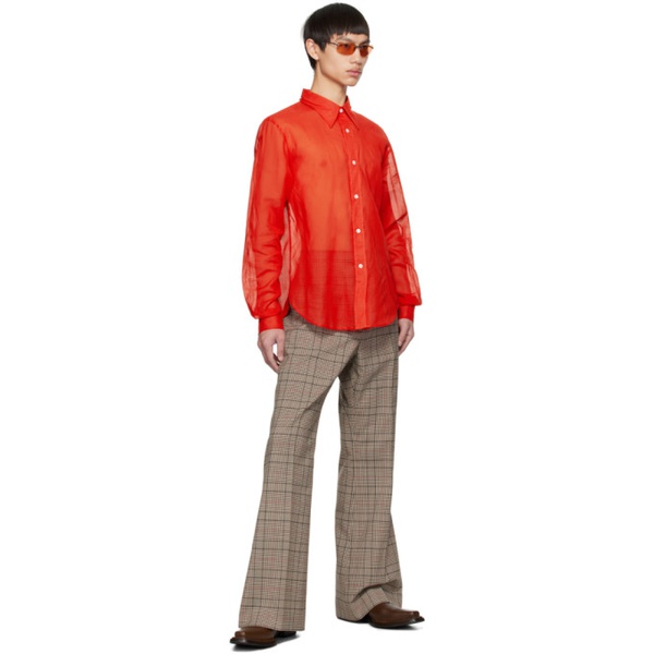 아크네스튜디오 아크네 스튜디오 Acne Studios Red Button-Up Shirt 231129M192034