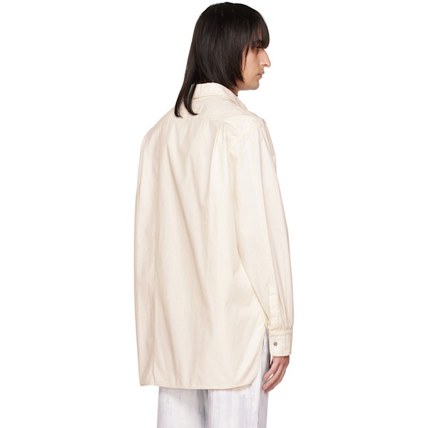 아크네스튜디오 아크네 스튜디오 Acne Studios SSENSE Exclusive White Denim Shirt 231129M192015