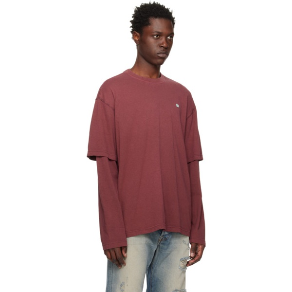 아크네스튜디오 아크네 스튜디오 Acne Studios Red Layered Long Sleeve T-Shirt 231129M213000