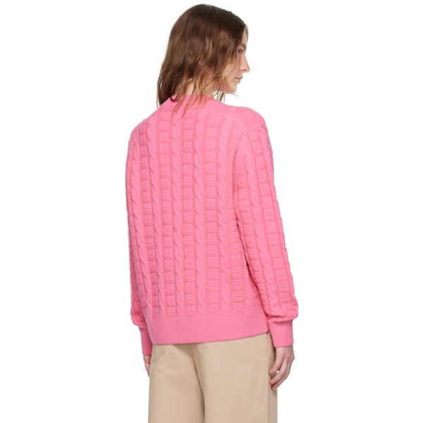 아크네스튜디오 아크네 스튜디오 Acne Studios Pink Cable Sweater 242129F096002