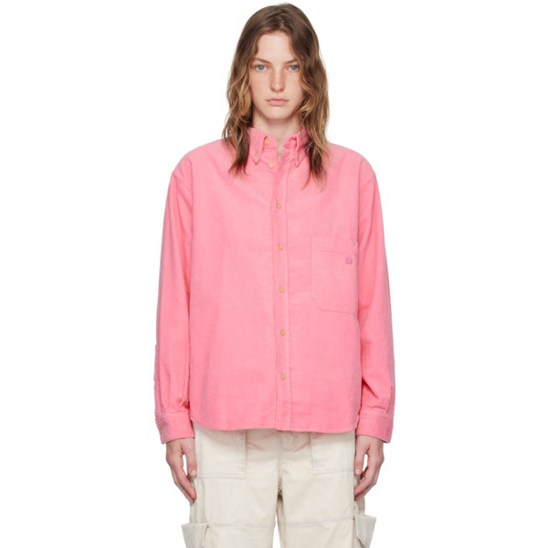 아크네스튜디오 아크네 스튜디오 Acne Studios Pink Corduroy Shirt 242129F109013