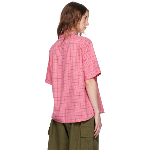 아크네스튜디오 아크네 스튜디오 Acne Studios Pink Patch Shirt 242129F109003