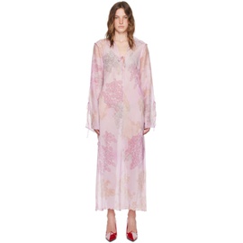 아크네 스튜디오 Acne Studios Pink Printed Maxi Dress 242129F055004
