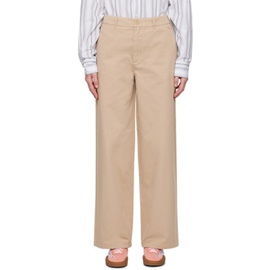 아크네 스튜디오 Acne Studios Beige Signature Pablo Trousers 242129F087006