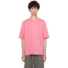 아크네 스튜디오 Acne Studios Pink Patch T-Shirt 242129M213005