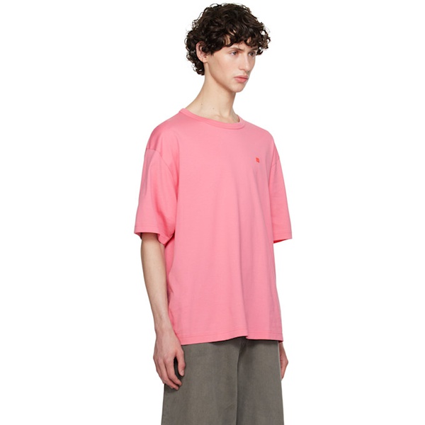 아크네스튜디오 아크네 스튜디오 Acne Studios Pink Patch T-Shirt 242129M213005
