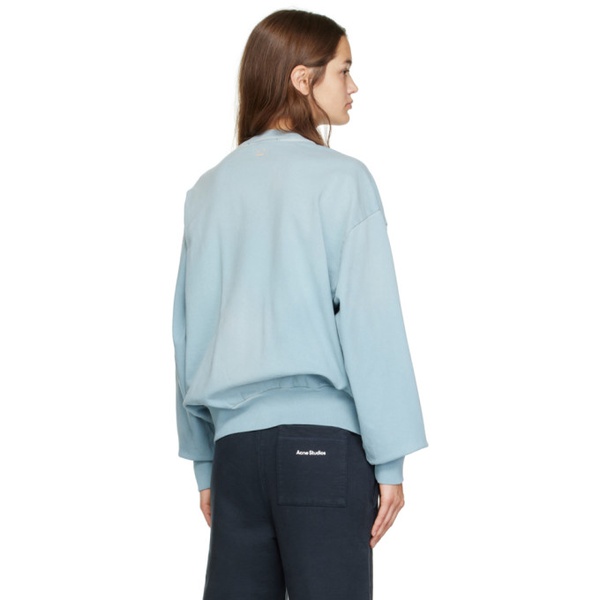 아크네스튜디오 아크네 스튜디오 Acne Studios Blue Garment-Dyed Sweatshirt 222129F098008