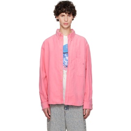 아크네 스튜디오 Acne Studios Pink Patch Shirt 242129M180003
