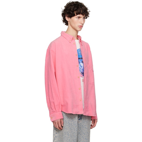 아크네스튜디오 아크네 스튜디오 Acne Studios Pink Patch Shirt 242129M180003