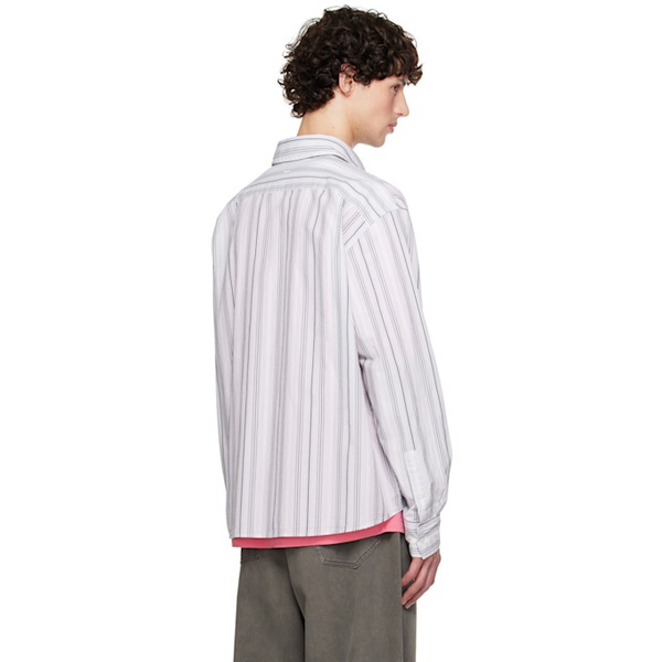 아크네스튜디오 아크네 스튜디오 Acne Studios Gray Stripe Shirt 242129M192003