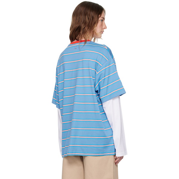 아크네스튜디오 아크네 스튜디오 Acne Studios Blue Layered Long Sleeve T-Shirt 242129F110026