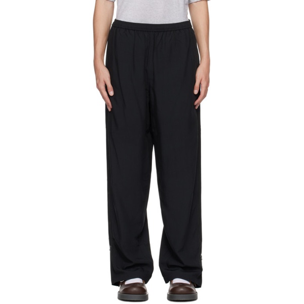 아크네스튜디오 아크네 스튜디오 Acne Studios Black Relaxed-Fit Zip Trousers 232129M190007