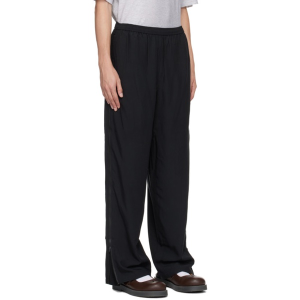 아크네스튜디오 아크네 스튜디오 Acne Studios Black Relaxed-Fit Zip Trousers 232129M190007