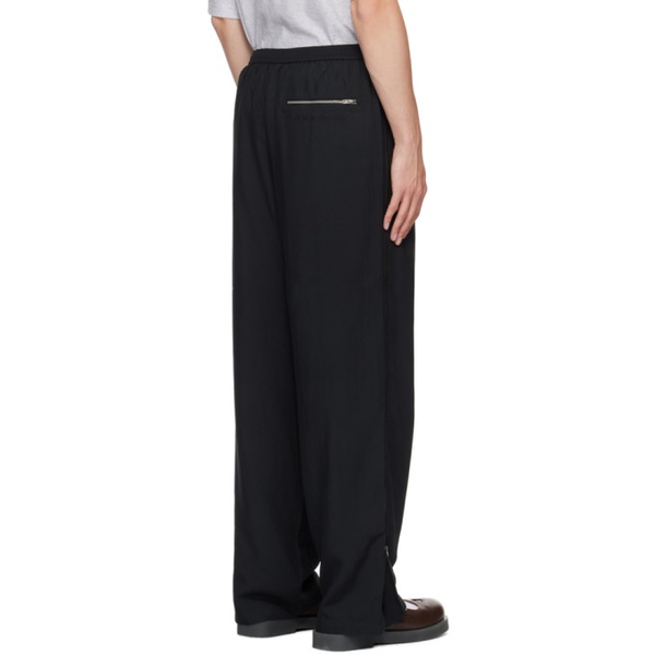 아크네스튜디오 아크네 스튜디오 Acne Studios Black Relaxed-Fit Zip Trousers 232129M190007
