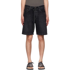 아크네 스튜디오 Acne Studios Black Loose-Fit Denim Shorts 242129M193016