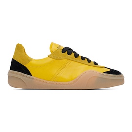 아크네 스튜디오 Acne Studios Yellow & Black Lace-Up Sneakers 242129M237004