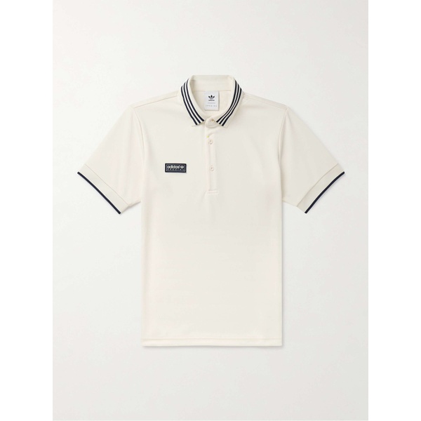 아디다스 아디다스 오리지널 ADIDAS ORIGINALS Striped Logo-Appliqued Jersey Polo Shirt 1647597331630879