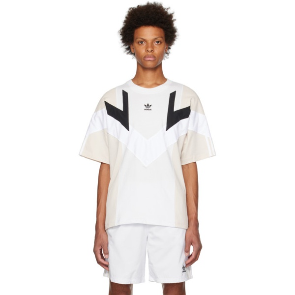 아디다스 아디다스 오리지널 Adidas Originals 오프화이트 Off-White & Beige Rekive T-Shirt 231751M213024