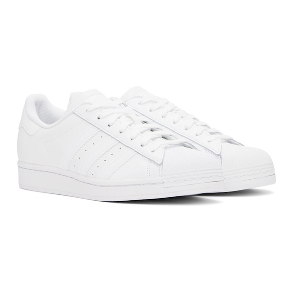 아디다스 아디다스 오리지널 Adidas Originals White Superstar Sneakers 242751M237032