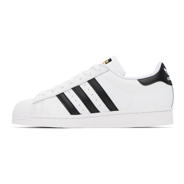아디다스 아디다스 오리지널 Adidas Originals White & Black Superstar Sneakers 242751M237034