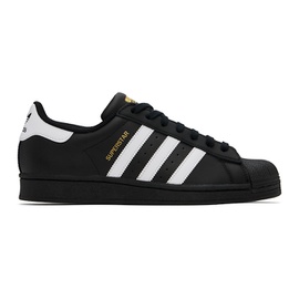 아디다스 오리지널 Adidas Originals Black Superstar Sneakers 242751M237035