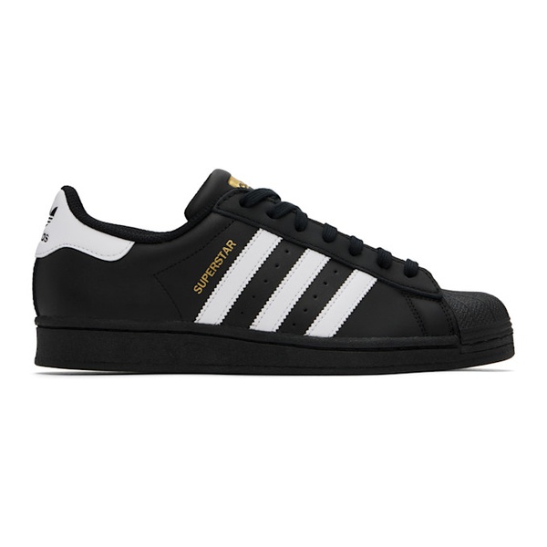 아디다스 아디다스 오리지널 Adidas Originals Black Superstar Sneakers 242751M237035