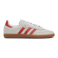 아디다스 오리지널 Adidas Originals 오프화이트 Off-White & Orange Samba OG Sneakers 241751F128022
