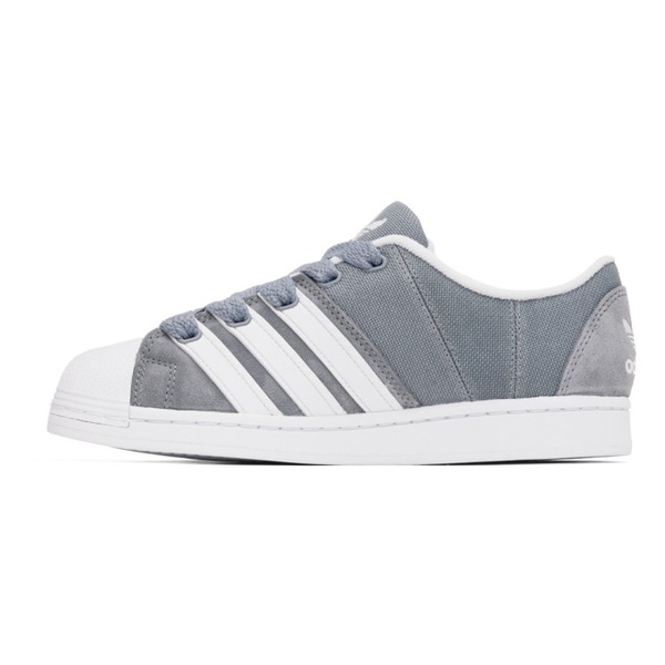 아디다스 아디다스 오리지널 Adidas Originals Gray & White Superstar Supermodified Sneakers 231751M237099